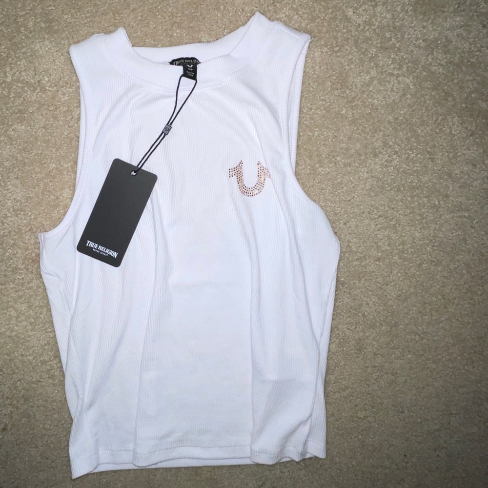 True religion goin tank too - crystal logo tank top